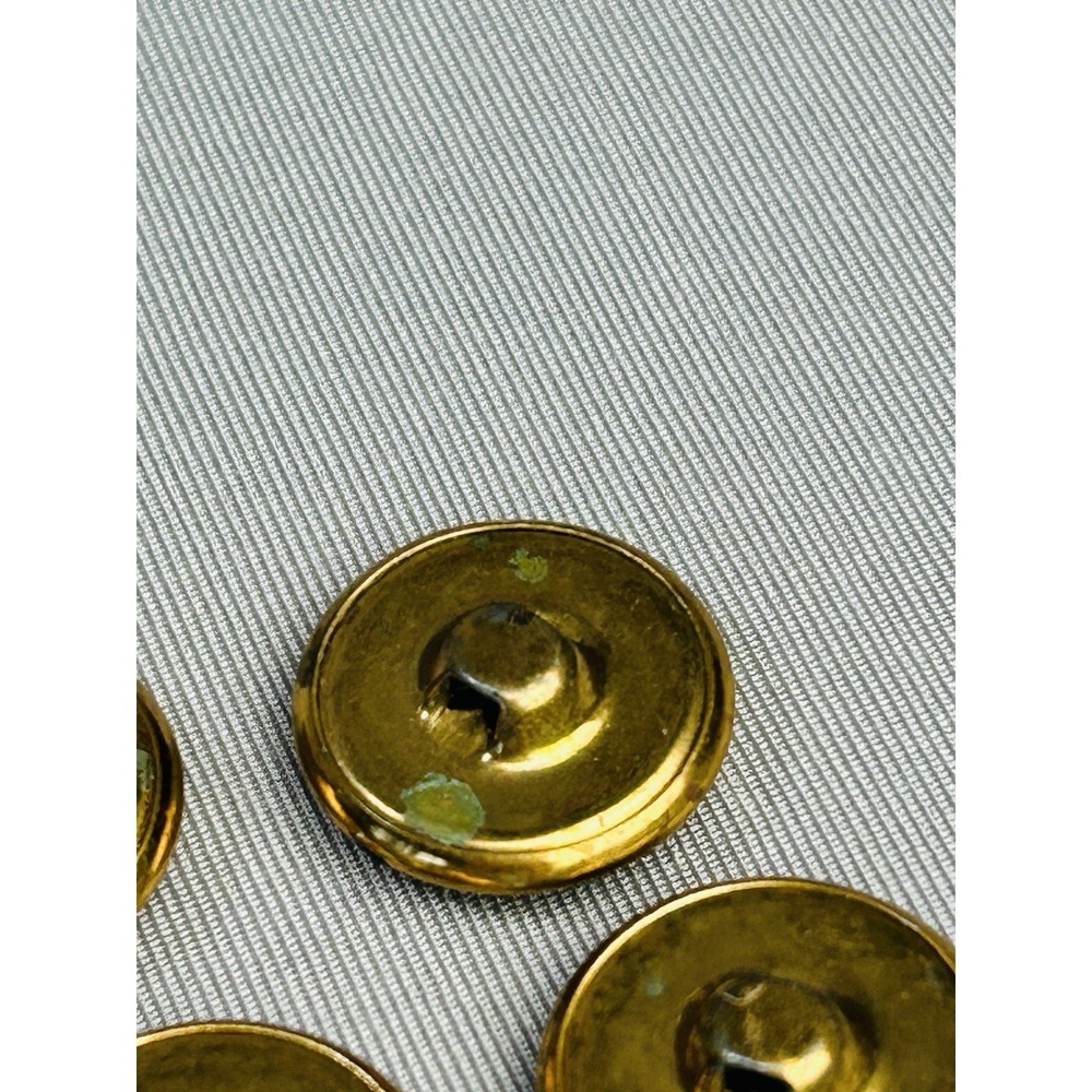 U.S. Navy Military Vintage Small Metal Gold Tone Anchor Buttons Set Of 4 - Picture 11 of 16